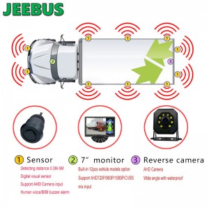 JEEBUS Backup Camera Vision Parkeersensor Monitoring Systeem Ultrasone Digitale Radar Detectie Sensor Display